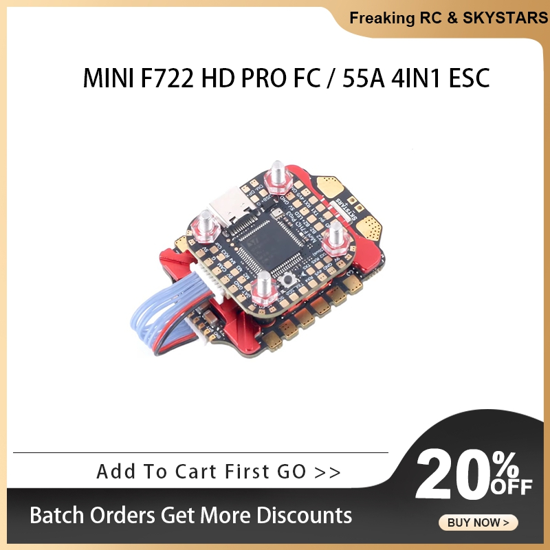 Foxeer Reaper F4 128K 65A Esc - SKYSTARS 20×20 Mini Stack F722FC AM32